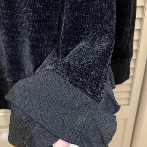 Soft Surroundings Chenille Ruffle Hem Sweater - Picture 4 of 6